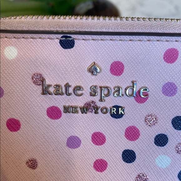 Kate Spade Pink Polka Dot Wallet card and coin wallet. - Picture 8 of 8